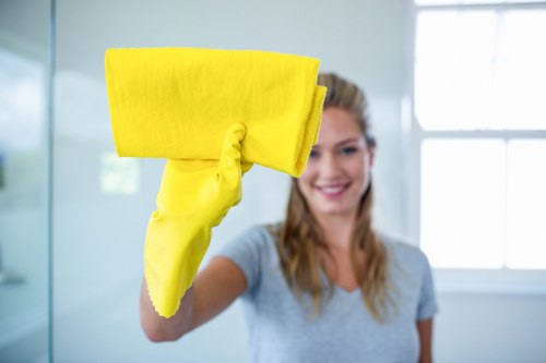 Experienced cleaners in Finsbury Park maintaining a well-presented room