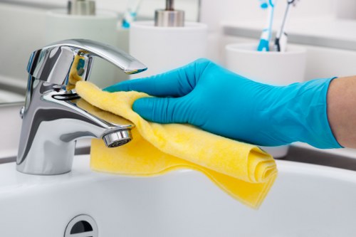 Professional cleaner completing the final safety check after cleaning